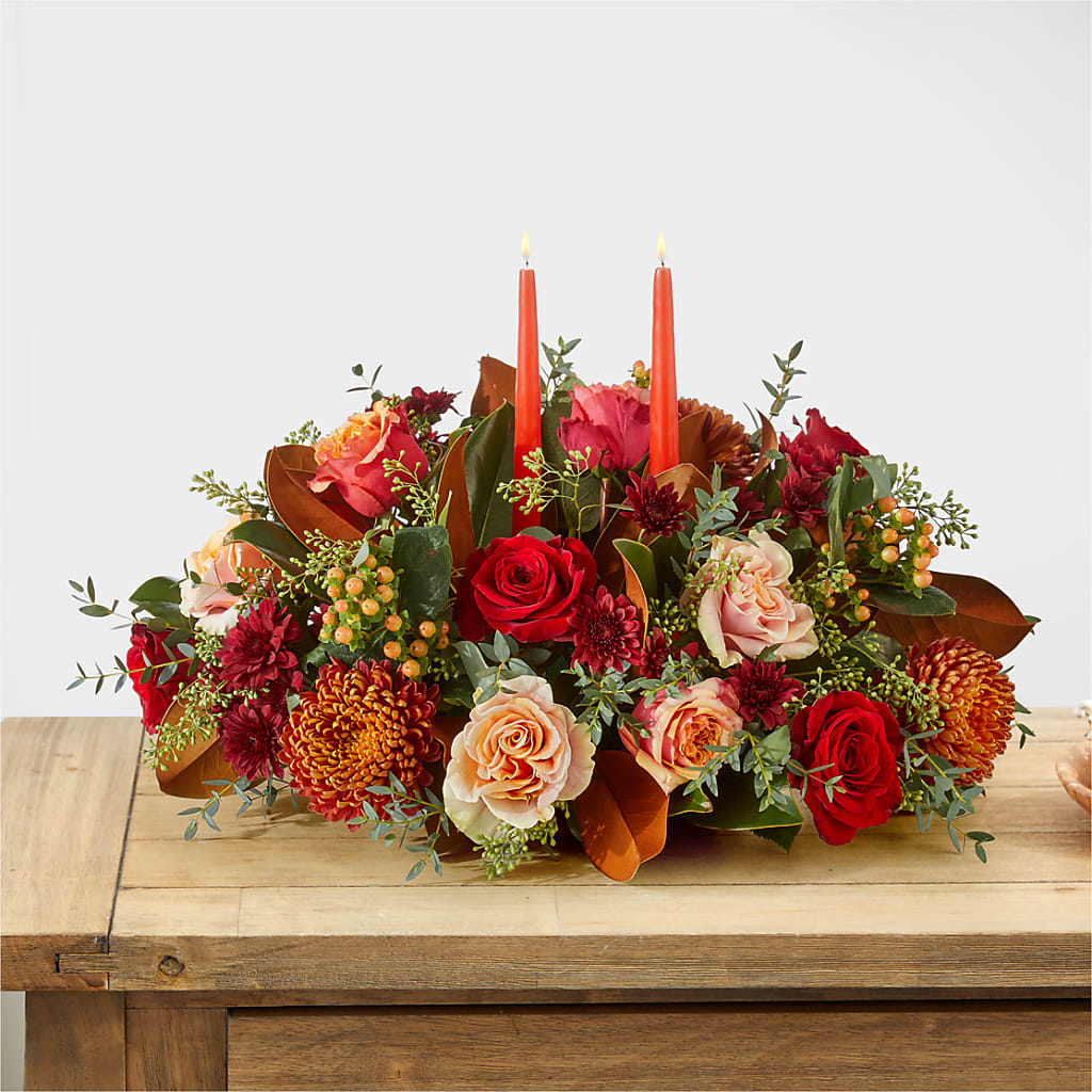 Gather Near Centerpiece – ILLUSIONS FLORAL & GIFTS LLC, Marshfield WI