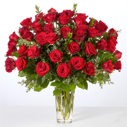 Forever Yours Fifty Stem Red Rose Bouquet – ILLUSIONS FLORAL & GIFTS LLC, Marshfield WI