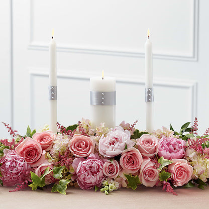 Worldwide Romance Unity Candle Arrangement – ILLUSIONS FLORAL & GIFTS LLC, Marshfield WI