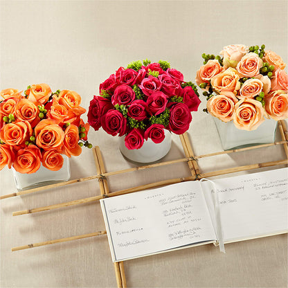 Dawn Rose Centerpiece – ILLUSIONS FLORAL & GIFTS LLC, Marshfield WI